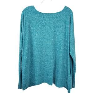 EDDIE BAUER | Split Back | Heathered Turquoise |  Women's T Shirt | Size XL